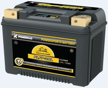 12v Lithium Motorcycle battery Powersports 360CCA PLFP20L