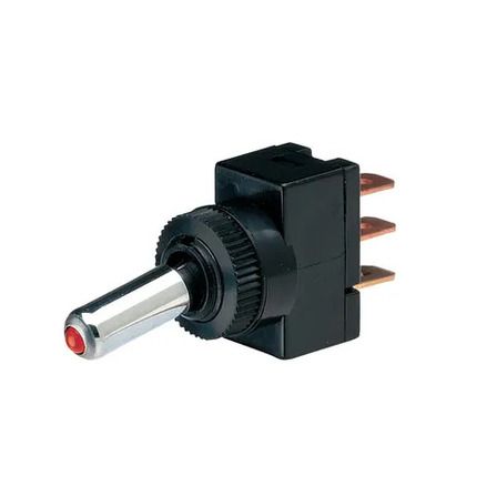 Off-On Toggle Switch with Red LED