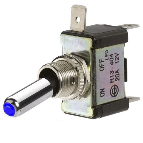 Off-On Toggle Switch with Blue LED