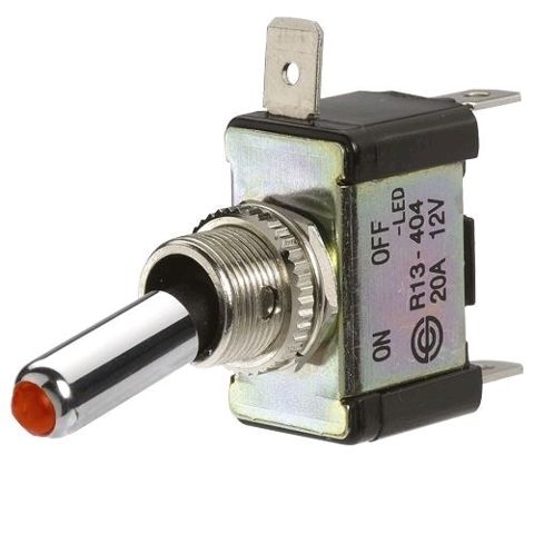 Off-On Toggle Switch with Red LED