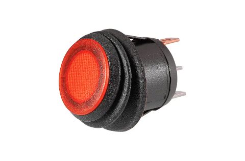 Off/On Rocker Switch with Waterproof Neoprene Boot and Red LED