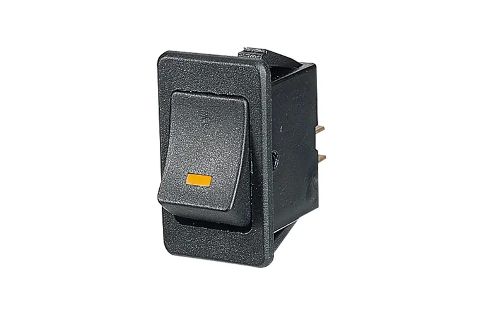 Off/On Rocker Switch with Amber LED