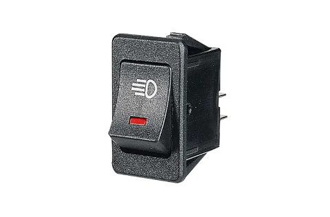 Off/On Rocker Switch with Red LED and Driving Lamp Symbol