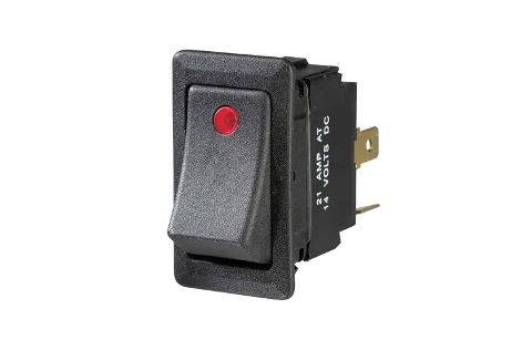 Illuminated Off/On Heavy-Duty Rocker Switch (Red)