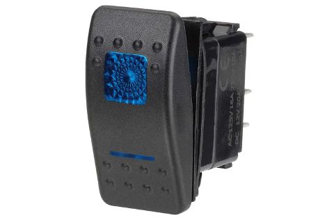 12 Volt Illuminated Off/On Sealed Rocker Switch (Blue)
