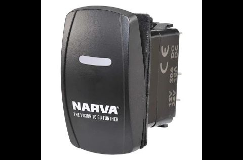 12/24V OFF/ON LED ILLUMINATED SEALED ROCKER SWITCH (BLUE)