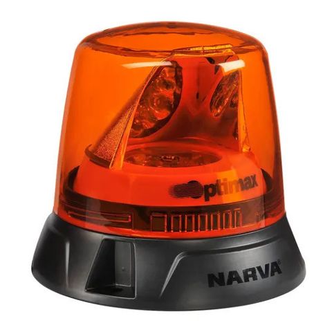 10-33V Optimax LED Rotating Beacon Flange -Amber