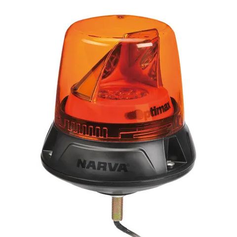 10-33V Optimax LED Rotating Beacon Single Bolt Mount -Amber