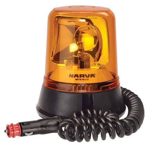 Optimax Rotating Beacon Magnetic Base 12/24 Volt -AMBER