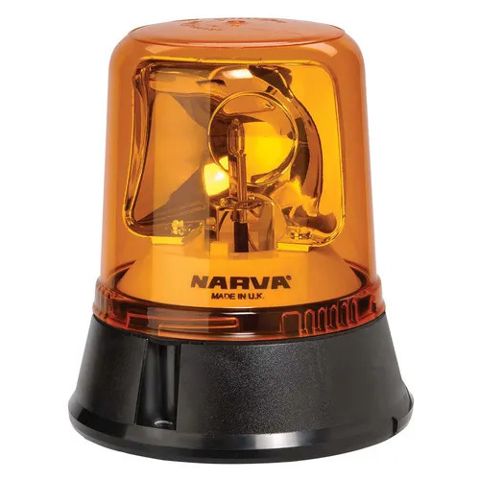 Optimax Rotating Beacon Flange 12/24 Volt -AMBER