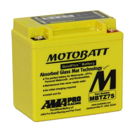 MBTZ7S Motorcycle 12v QUADFLEX AGM BATTERY