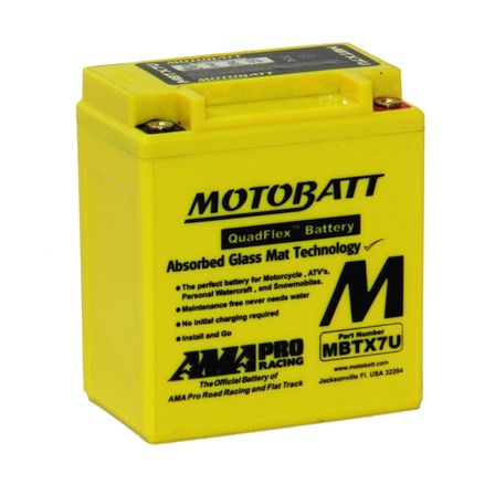 MBTX7U Motorcycle 12v QUADFLEX AGM BATTERY