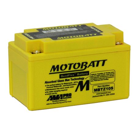 MBTZ10S Motorcycle 12v QUADFLEX AGM BATTERY