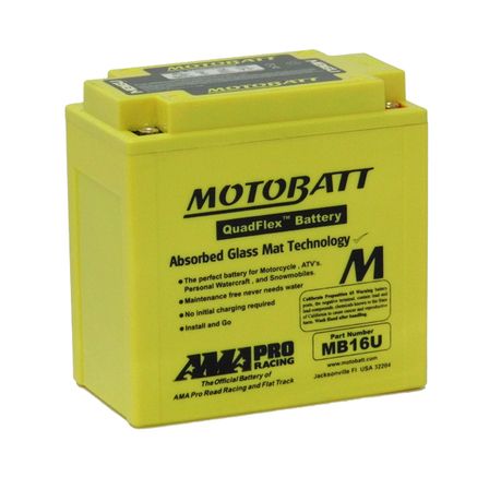 MB16U Motorcycle 12v QUADFLEX AGM BATTERY