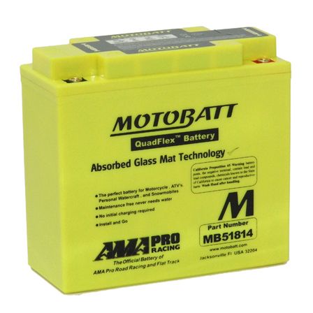 MB51814 Motorcycle 12v QUADFLEX AGM BATTERY