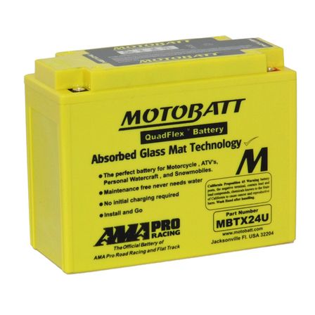 MBTX24U Motorcycle 12v QUADFLEX AGM BATTERY