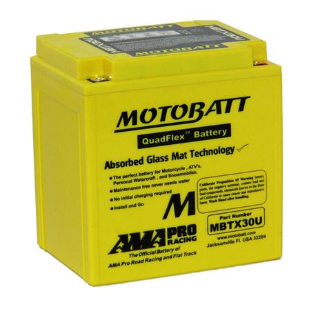 MBTX30U Motorcycle 12v QUADFLEX AGM BATTERY