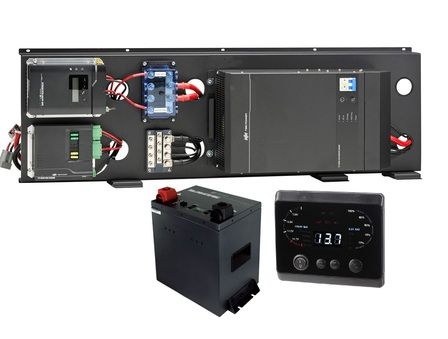 POWER SYSTEM 12v 2000W with BLUETOOTH and 200Ah Lithium Battery, Portable OR permanent set-up
