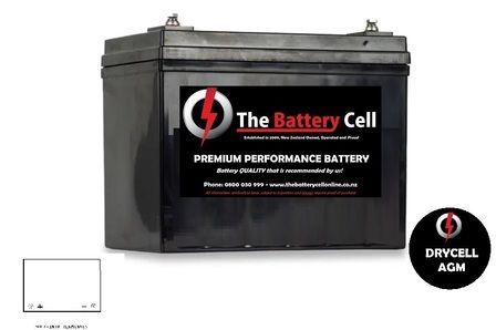 THE BATTERY CELL 12v 75ah AGM CYCLING Battery