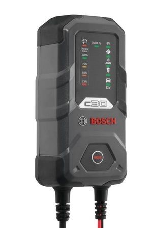 BOSCH 6v and 12v 3.8a BATTERY CHARGER -SMART CHARGING
