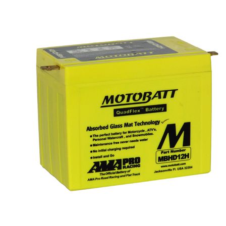 MBHD12H Motorcycle 12v QUADFLEX AGM BATTERY